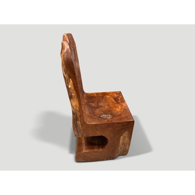 2010s Andrianna Shamaris Sculptural Teak Wood Chair For Sale - Image 5 of 6