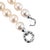 14k White Gold Graduated White Sea Pearl Strand Bead Chain Necklace For Sale - Image 4 of 8