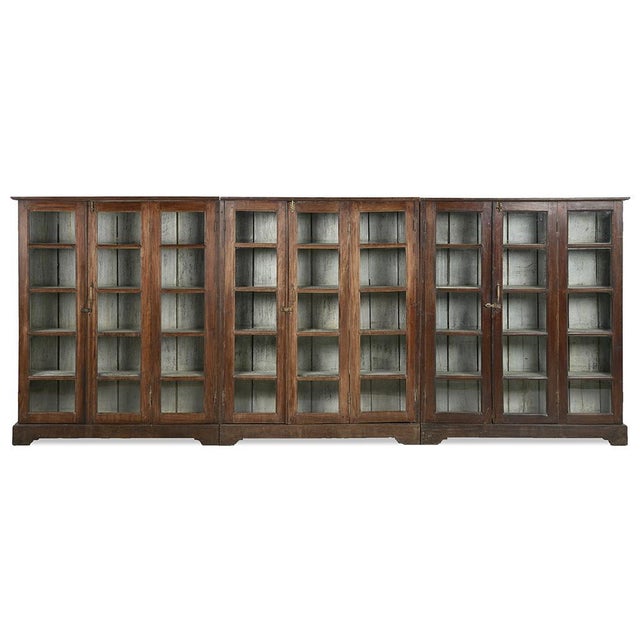 Large Showcase in Patinated Teak For Sale - Image 10 of 10