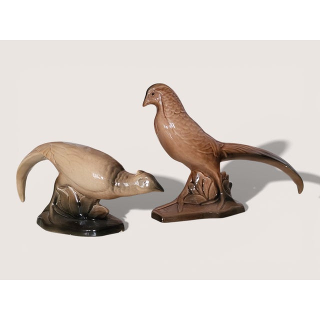 Art Deco Ceramic Pheasants, 1950s, Set of 2 For Sale - Image 11 of 11