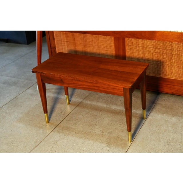 Mid-Century Modern Baldwin Acrosonic Mid-Century Modern Piano & Original Bench | Sculptural Walnut For Sale - Image 3 of 16
