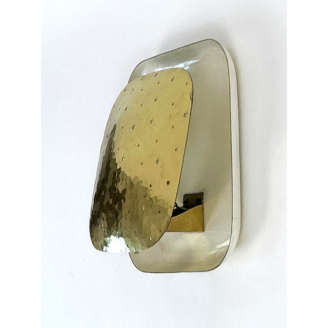 Mid-Century Modern Perforated Brass Sconce, Germany, 1960s For Sale - Image 11 of 18