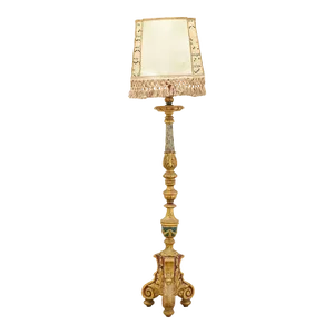 Antique Gilt Wood Floor Lamp