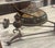 Late 20th Century Rare & Beautiful Large 20” Authentic Brass Makers Mark Qouizel Collectables “Inglenook”Design Tiffany-Style Inverted Bowl Chandelier For Sale - Image 5 of 9