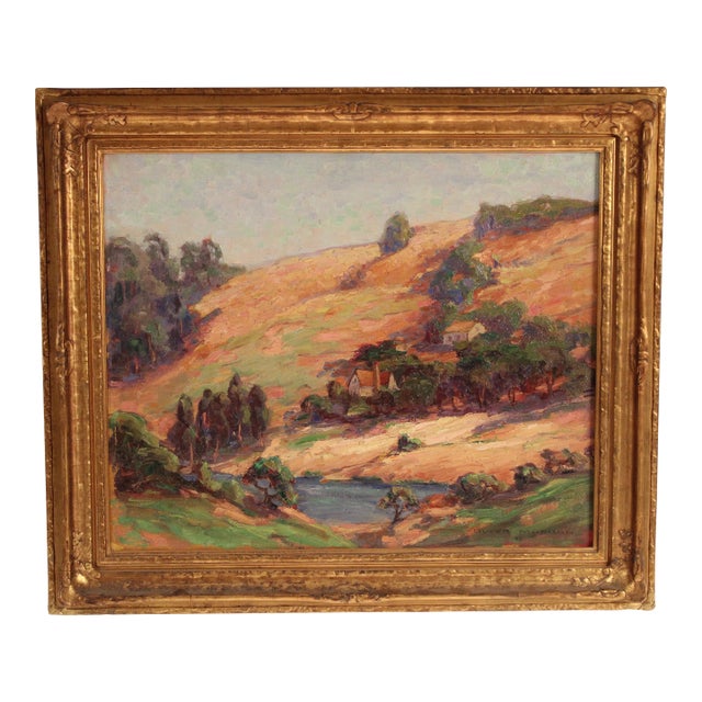 Impressionist California Landscape Painting by Oliver Milburn (1883-1932) For Sale
