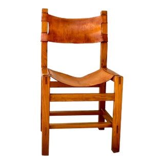 1960s French Modern Pierre Chapo Style Chair For Sale