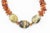 Amber and Green Stone Bead Necklace with Sterling Silver For Sale - Image 4 of 10