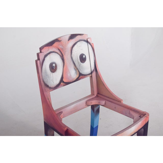 Wood Portuguese Urban Art Chair by Francisco Camilo, 1950s For Sale - Image 7 of 8