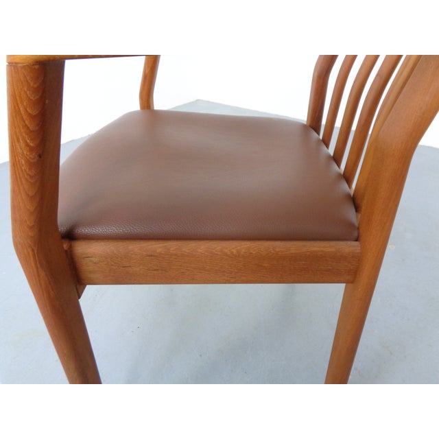 Danish Teak and Leather Armchair from Dyrlund, Denmark, 1970s For Sale - Image 14 of 16