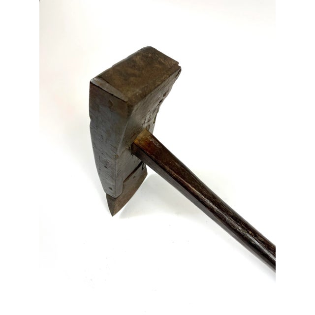 19th Century Chinese Wood and Iron Farming Tool Hoe For Sale - Image 4 of 7