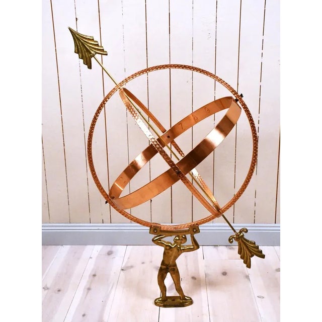 Large Swedish Wrought Copper Garden Sundial, 1960s For Sale - Image 11 of 11
