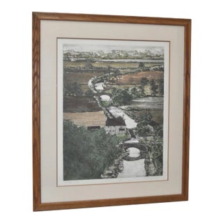 Don Magno "Brighton Canal" Aquatint Etching For Sale