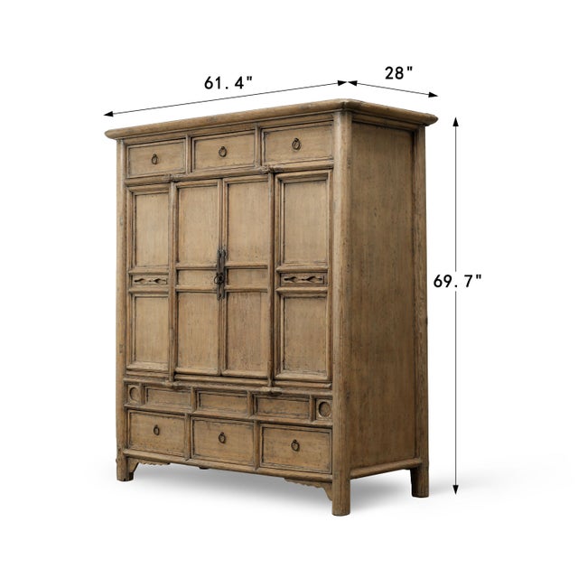 Contemporary Vintage Storage Cabinet - Six Drawers - Weathered Natural For Sale - Image 3 of 16