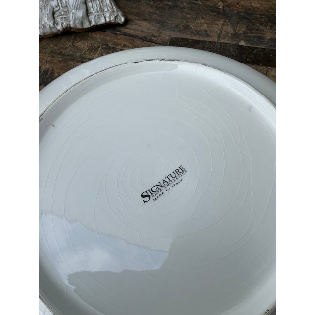 Late 20th Century Vintage Italian Glazed Ceramic Vegetable Lidded Bowl For Sale - Image 5 of 12