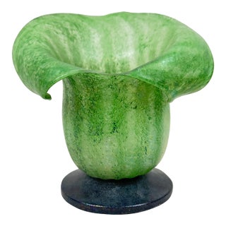 Vintage Murano Art Glass Vase For Sale