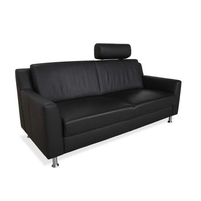 Dark Grey Leather 2-Seater Sofa from Mondo For Sale - Image 4 of 15