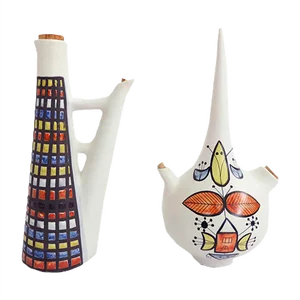Vintage Flagon Vases by Roger Capron for Vallauris, Set of 2