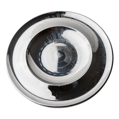 Vintage Stainless Steel Bowl in Polished Metal, 1980s For Sale