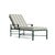 Brown Jordan Venetian Adjustable Chaise Lounge in Forest Green with Forest Stripe Cushions For Sale