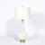 Metal Pair of Mid-Century Modern Hand-Blown Murano Fluted Off White Glass Table Lamps For Sale - Image 7 of 16