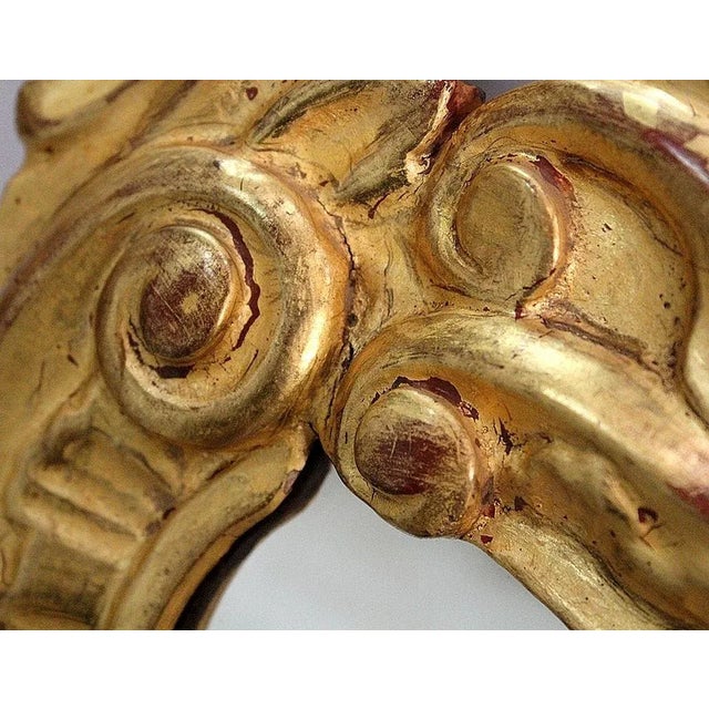 Small Antique Louis XVI Style Gilded Wood Mirror For Sale - Image 12 of 18