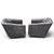 Pair of Restoration Hardware 1950s Italian Shelter Charcoal Gray Distressed Leather Swivel Club Chairs For Sale In Washington DC - Image 6 of 13