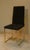 Set of 6 chairs with original coffee-colored suede upholstery and a gold-plated steel frame. The chairs are in excellent...
