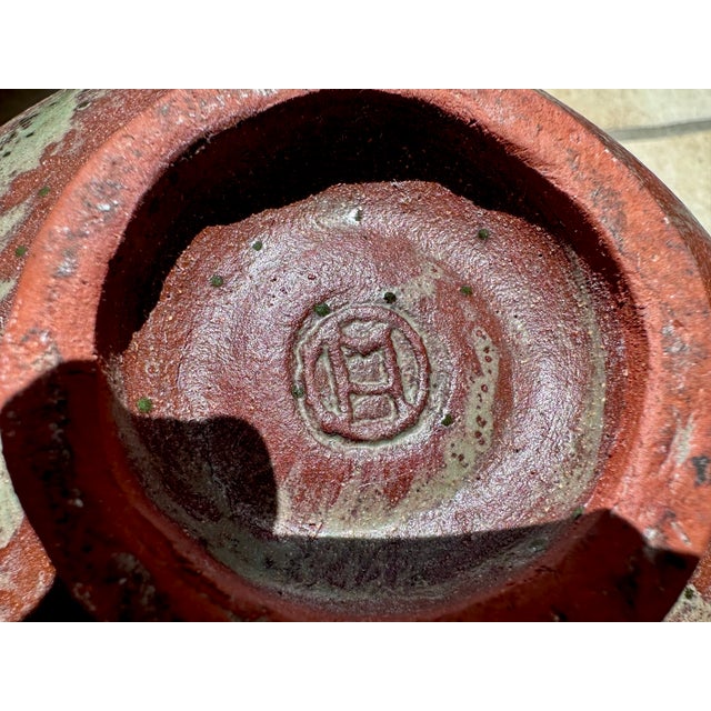Brown Neo-Classical Studio Ceramic Art Bowl with Volute-Shaped Ornaments, 1920s For Sale - Image 8 of 18