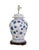Art Deco Vintage Brunschwig & Fils Cadiz Table Lamps - Blue and Cream Ceramic With Boar and Deer Motif For Sale - Image 3 of 11