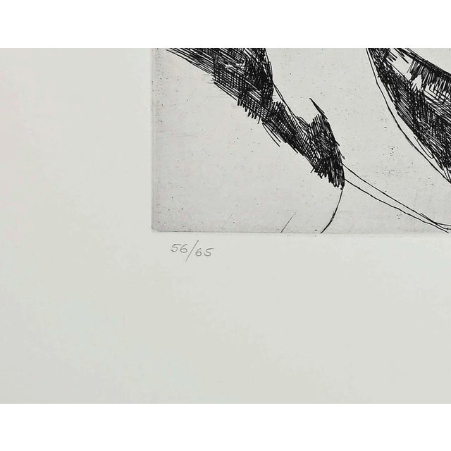 Original Etching and drypoint. realized by Marino Marini in 1956. Hand signed and numbered by artist with pencil. Edition...