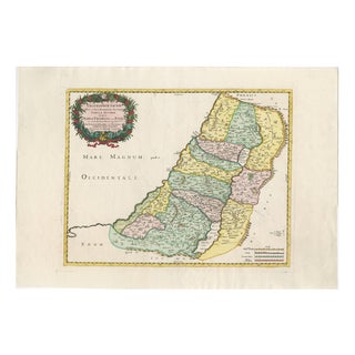 Holy Land Map of the Twelve Tribes of Israel, 1696 For Sale