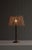 Brown Vintage Scandinavian Table Lamp in Faux Bamboo with Rattan Shade, 1960s For Sale - Image 8 of 15