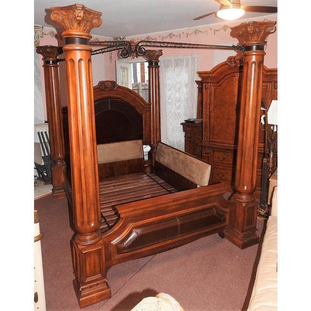 Luxury 4Pillar Cherry Master Bedframe Chairish