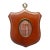 Vintage Italian Leather Shield Picture Frame For Sale