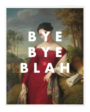 Bye Bye Blah by Lara Fowler in White Framed Paper, Large Art Print