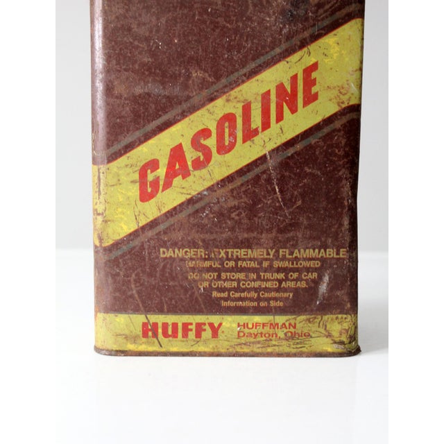 American Vintage Huffy One Gallon Metal Gas Can For Sale - Image 3 of 9