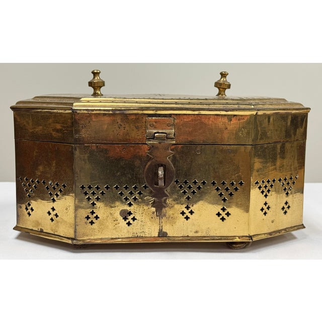 Indian Vintage Extra Large Brass Cricket Box* For Sale - Image 3 of 9