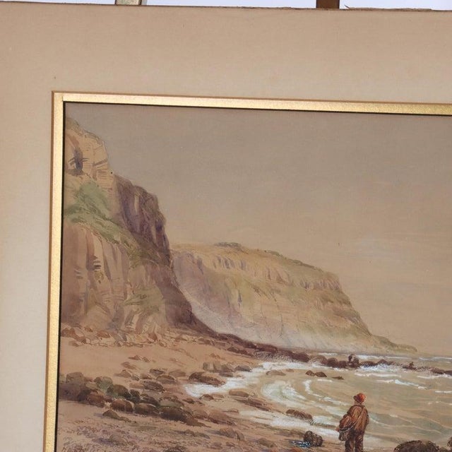 1900 - 1909 Antique Watercolor on Paper Seascape Signed by Hastings C1908 For Sale - Image 5 of 8