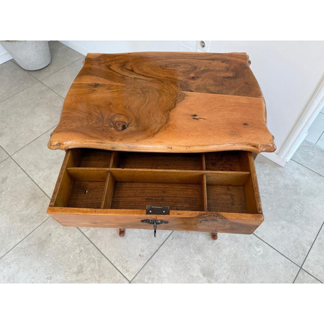 Biedermeier Sewing Table in Spruce For Sale - Image 8 of 9