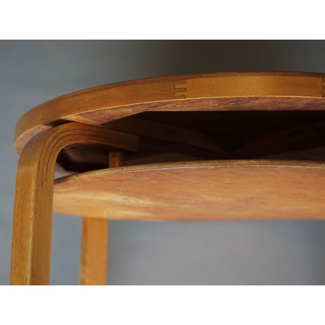 1930s Model 70 Two-Tier Coffee Table in Birch Wood by Alvar Aalto for Artek, Finland, 1940s For Sale - Image 5 of 18