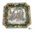 Asian Style Vintage Qing Period Famille Rose Medallion Square Decorative Plate For Sale - Image 4 of 8