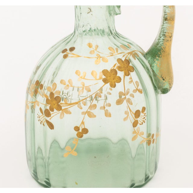 Green Gilt Painted Green Glass Vessels, 4 For Sale - Image 8 of 13