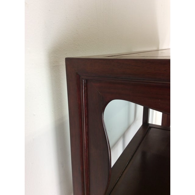 Vintage Asian Inspired Bookcase With Single Drawer and Small Cabinet For Sale - Image 12 of 12