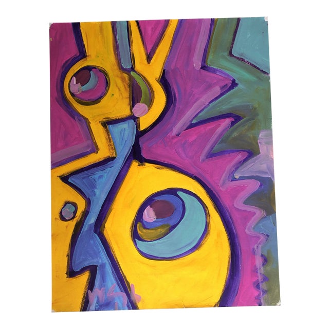 Original Abstract Painting by Contemporary Artist Wayne Cunningham For Sale