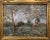 Evoking the quiet beauty of the French countryside, this antique oil painting presents a pastoral landscape with a village...