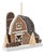 Glittered Barn Ornament (Set of 6) For Sale