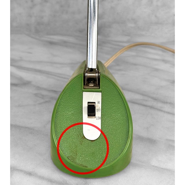 Mid-Century Avocado Green Articulating Library Desk Lamp For Sale - Image 9 of 10