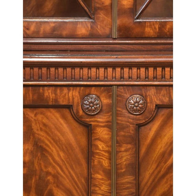 George III Mahogany Breakfront Library Bookcase, 1890s For Sale - Image 4 of 18