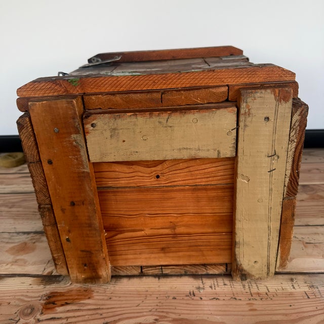 Wood 1949 Rifle Factory Ishapore Military Ammunition Crate For Sale - Image 7 of 11