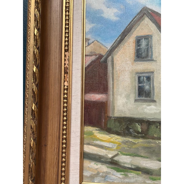 Axel Nipsted, Town, 1960s, Oil on Canvas, Framed For Sale - Image 8 of 10
